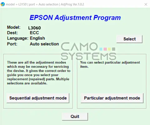 Reset Epson L3060 Adjustment Program epson