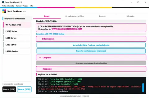 ServiPack Redirector: reseteo de impresoras a distancia (plan anual 365 días)