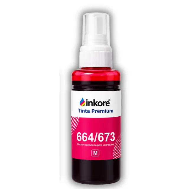 Tinta Inkore® Magenta 100 ml para uso en Epson Serie 664-673