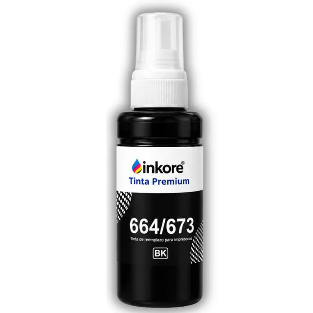 Tinta Inkore® Negro 100 ml para uso en Epson Serie 664-673