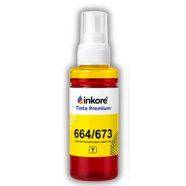 Tinta Inkore® Amarillo 100 ml para uso en Epson Serie 664-673